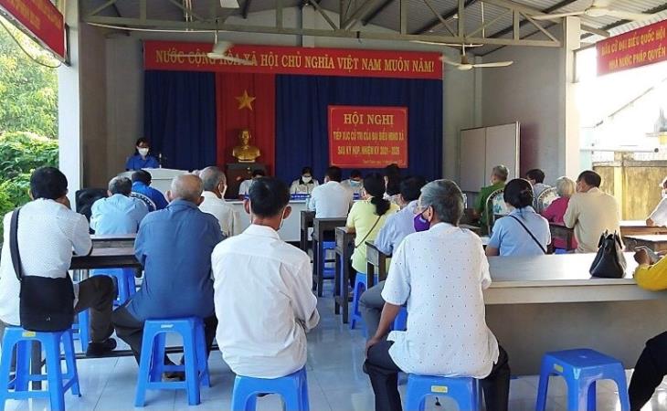 Thường trực Hôi đồng nhân dân xã Thanh Điền, huyện Châu Thành: Tổ chức tiếp xúc cử tri sau kỳ họp thứ 2 Hội đồng nhân dân xã khóa XII, nhiệm kỳ 2021 - 2026